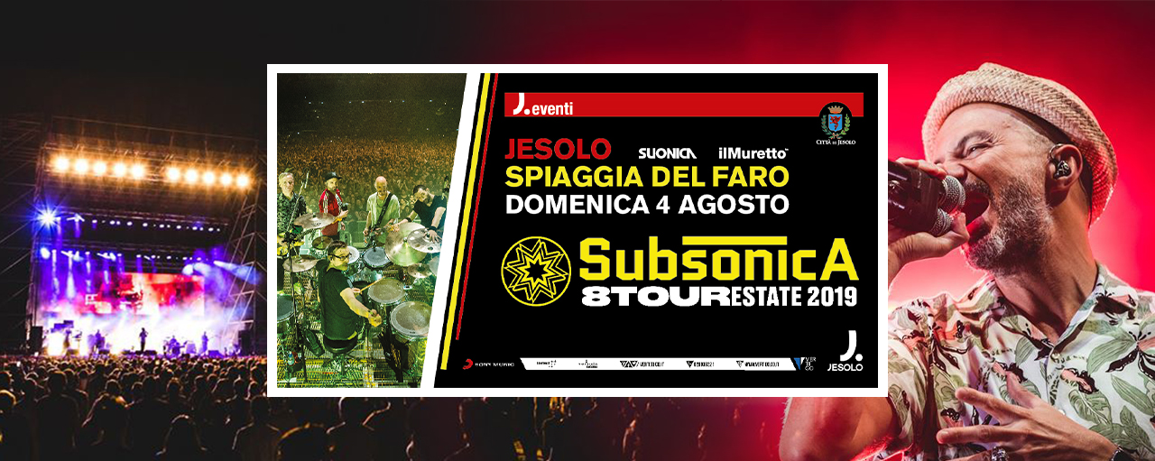 subsonica concerto jesolo grafica rettangolare