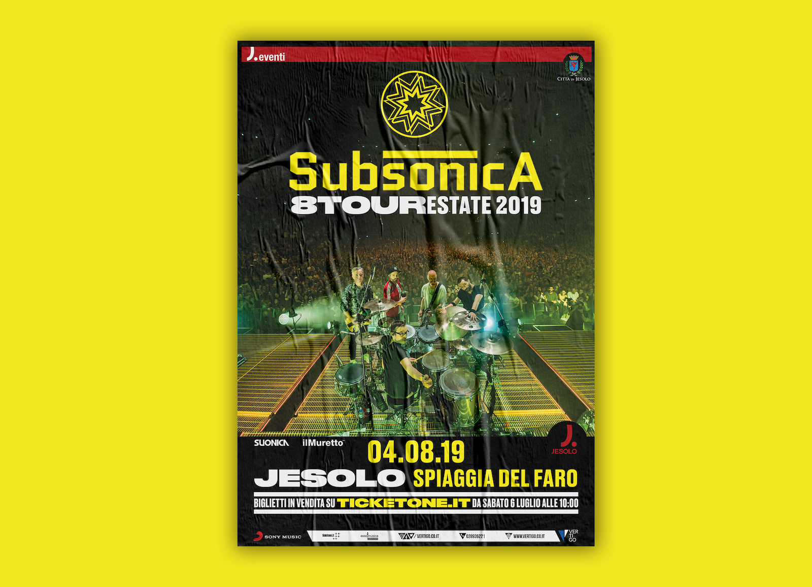 locandina subsonica concerto jesolo