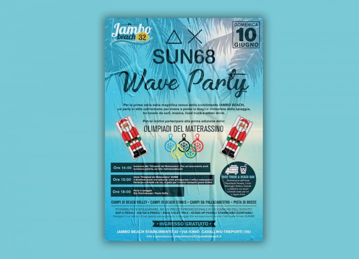 sun68 wave party locandina